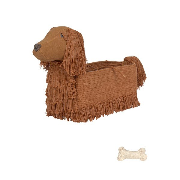 Rjava tekstilna otroška škatla za shranjevanje 68x24x35 cm Poppy – Lorena Canals