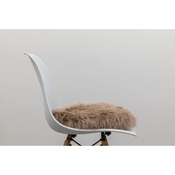 Bež Ovčja koža za sedišče stola Native Natural Round, ⌀ 40 cm-image-2