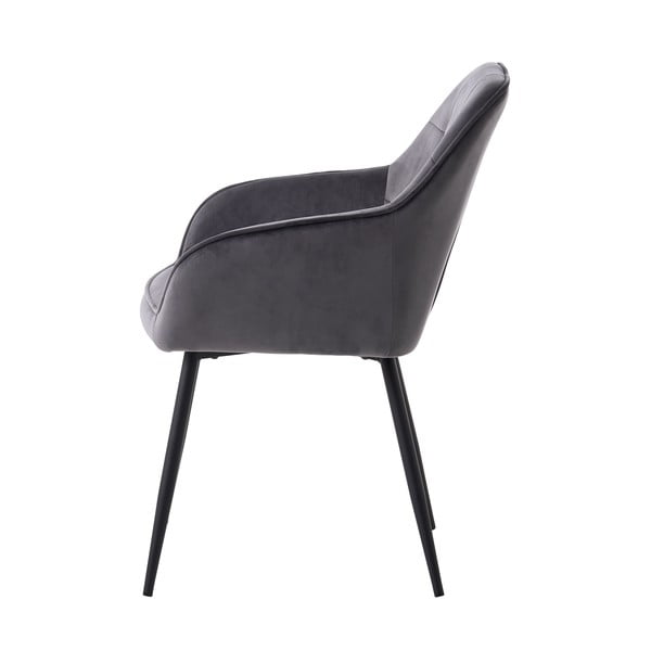 Sivi oblazinjeni jedilni stoli v kompletu z nasloni za roke 2 ks Nolan Square – Unique Furniture-image-2