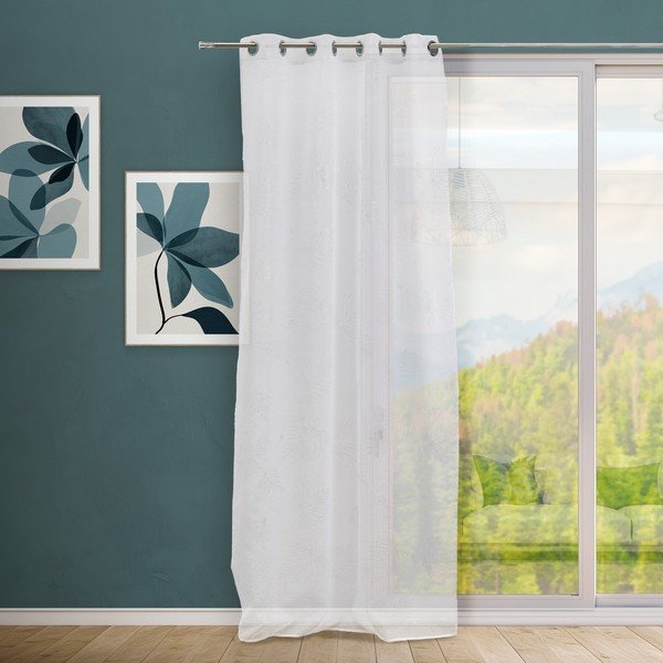 Srebrno-bela prosojna zavesa 140x260 cm Gledit – Casa Selección-image-1