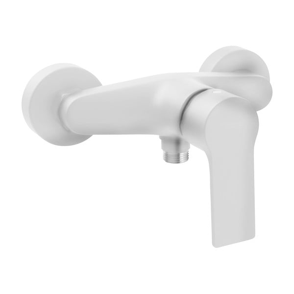 Bela stenska armatura za tuš (1 izhod) Pax – Sapho
