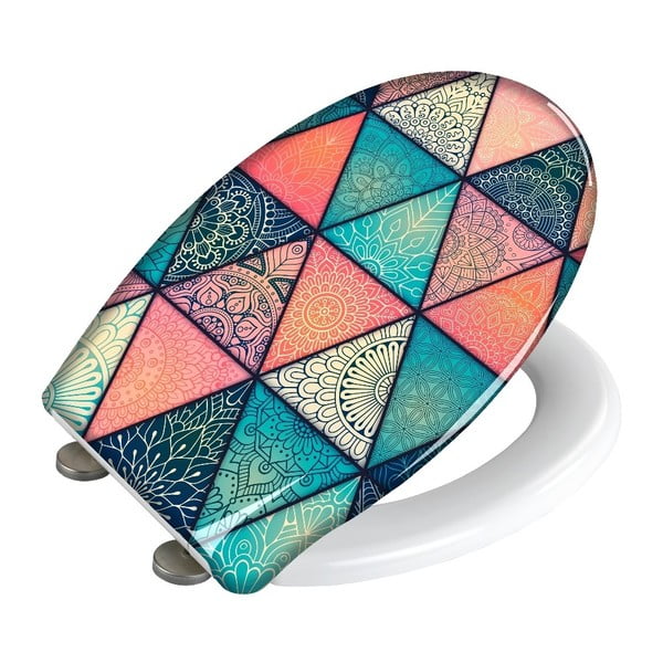 Deska za WC školjko z enostavnim zapiranjem Wenko Easy Geometry, 44,5 x 37 cm-image-1