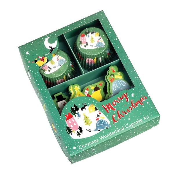 Rex London Wonderland Komplet za peko muffinov z božično tematiko-image-2