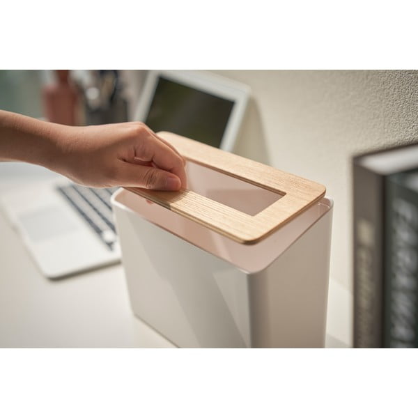 Bel plastičen koš za smeti za pisarno 2,3 l Rin – YAMAZAKI-image-3