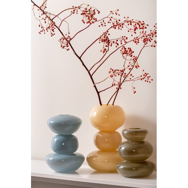 Svetlo rumena steklena vaza Bubbles - PT LIVING-image-1