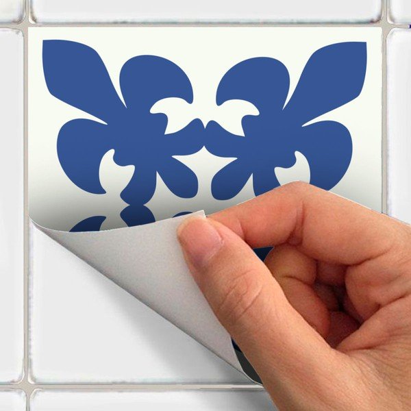 Komplet 9 stenskih nalepk Ambiance Cement Tiles Linia, 10 x 10 cm-image-2