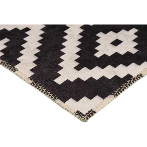 Črna pralna preproga 230x160 cm - Vitaus-image-2