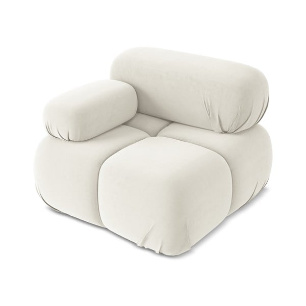 Bel žameten modul za sedežno garnituro (levi kot) Lokua – Makamii-image-2