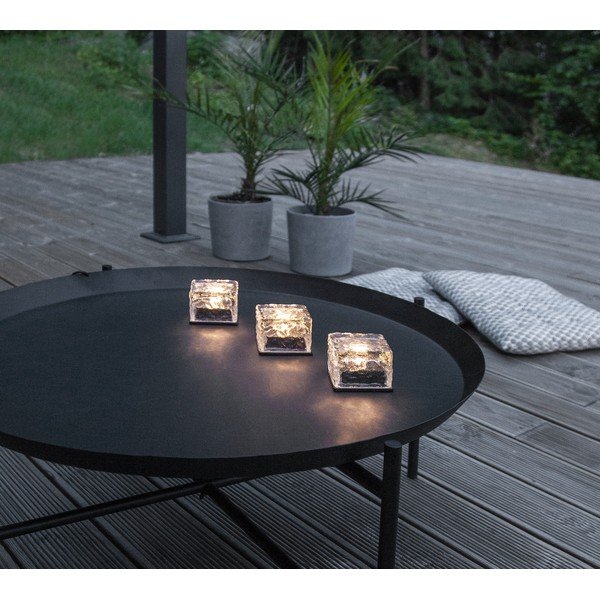 Zunanje LED sveče v kompletu 3 ks s solarnim panelom (višina 5,5 cm) Icecube – Star Trading-image-1