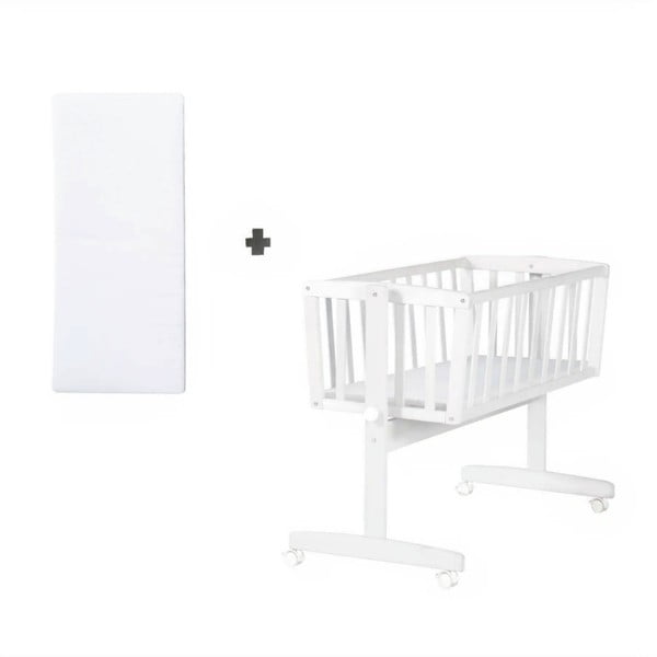 Bela zibelka na koleščkih 40x90 cm – Roba-image-4