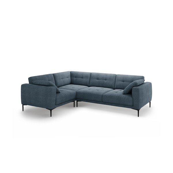 Temno modra kotna sedežna garnitura (levi kot/v obliki črke L) Bemy – Micadoni 