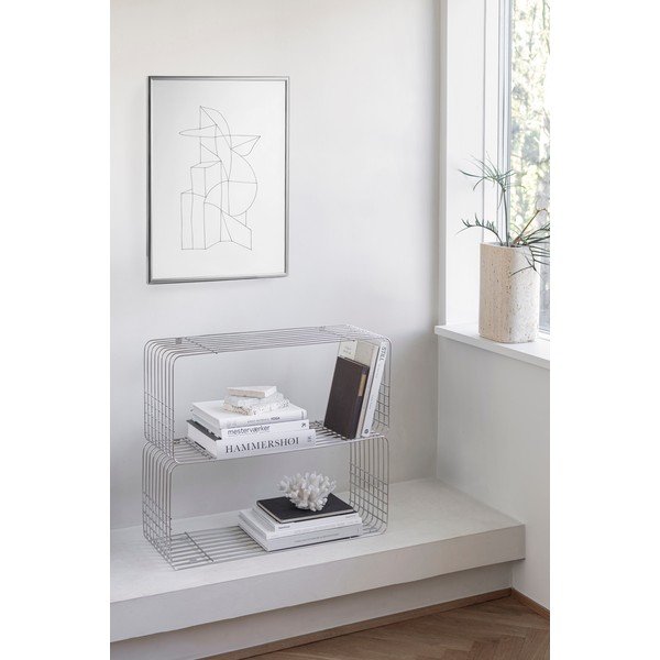 Večnivojska kovinska polica v sijajno srebrni barvi 70 cm Store-It – Mette Ditmer Denmark-image-1