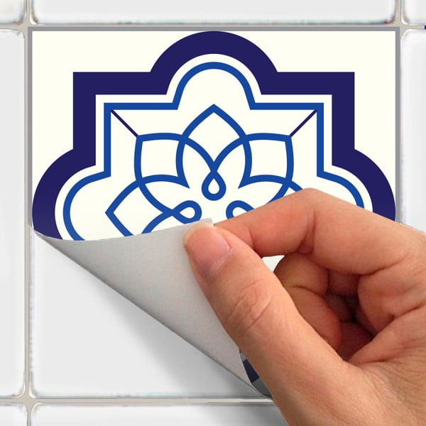 Komplet 24 stenskih nalepk Ambiance Decals Tiles Eusebio, 10 x 10 cm-image-1