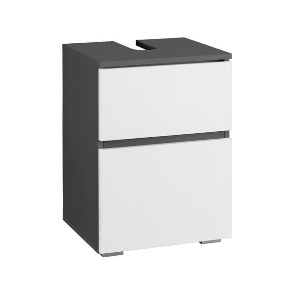 Belo-antracitno siva omarica za pod umivalnik 40x55 cm Wisla – Støraa-image-1