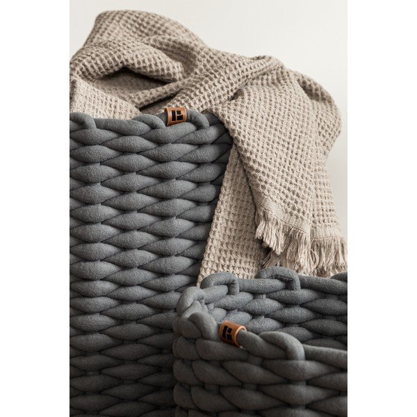 Tekstilna košara ø 40x40 cm Peach Skin Round XL – Bigso-image-3