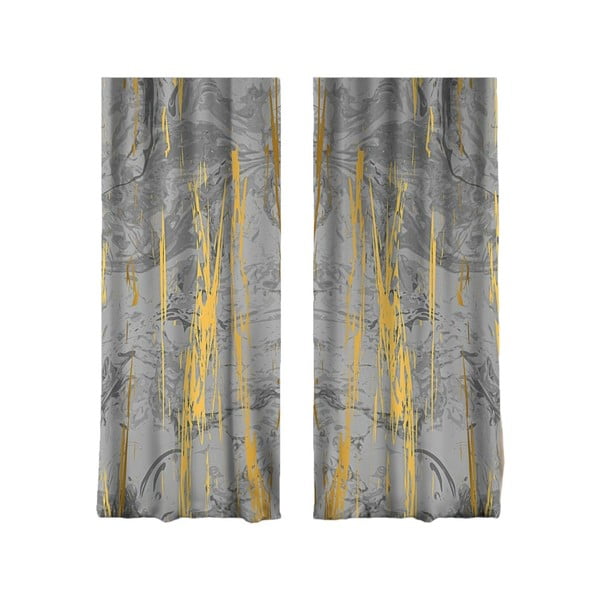 Sive/zlate zavese v kompletu 2 ks 140x260 cm – Mila Home
