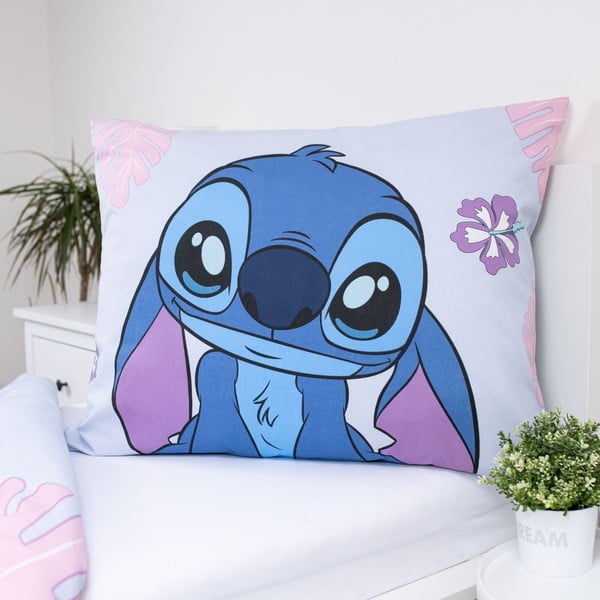 Modro-vijolična enojna bombažna otroška posteljnina 140x200 cm Lilo and Stitch "Cute" – Jerry Fabrics-image-3