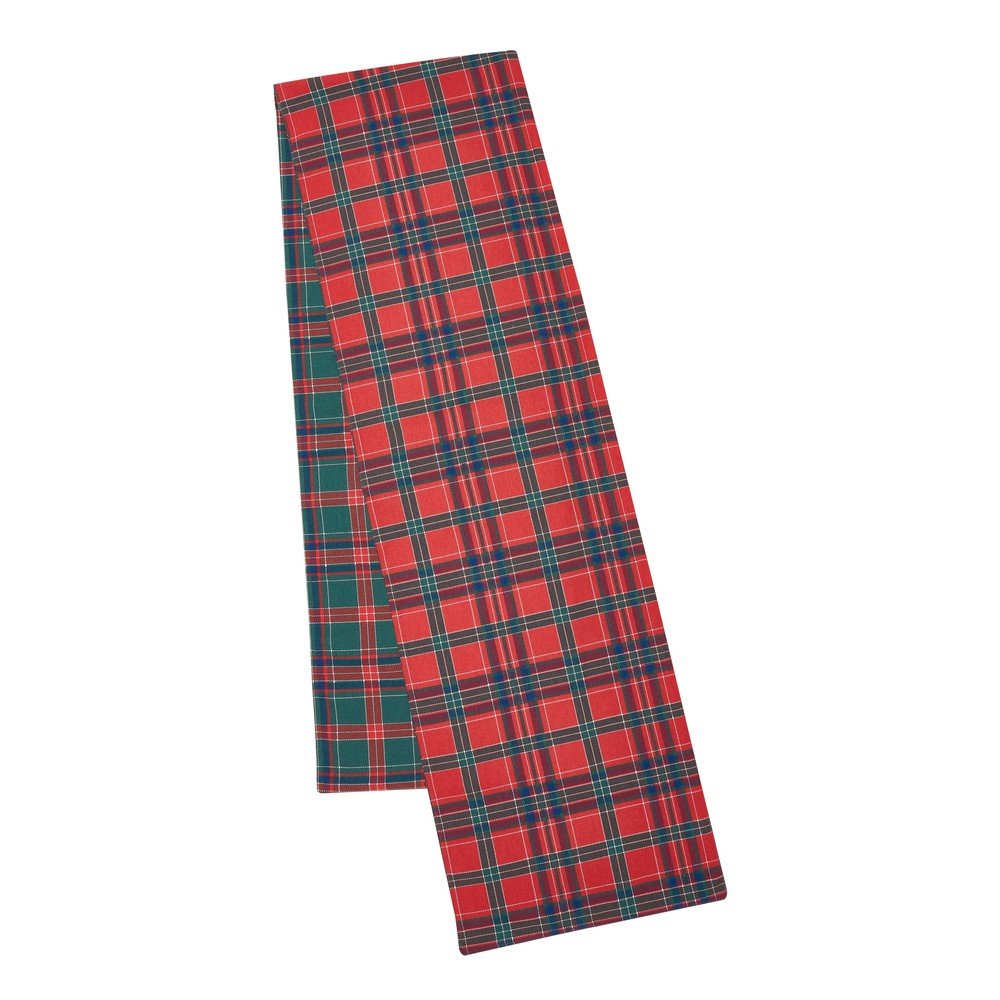 Bombažen namizni tekač z božičnim motivom 220x32 cm Christmas Tartan Check