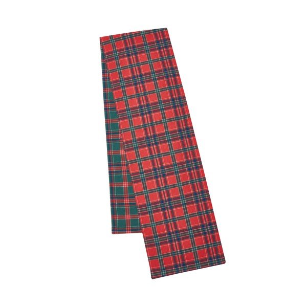 Bombažen namizni tekač z božičnim motivom 220x32 cm Christmas Tartan Check – Catherine Lansfield