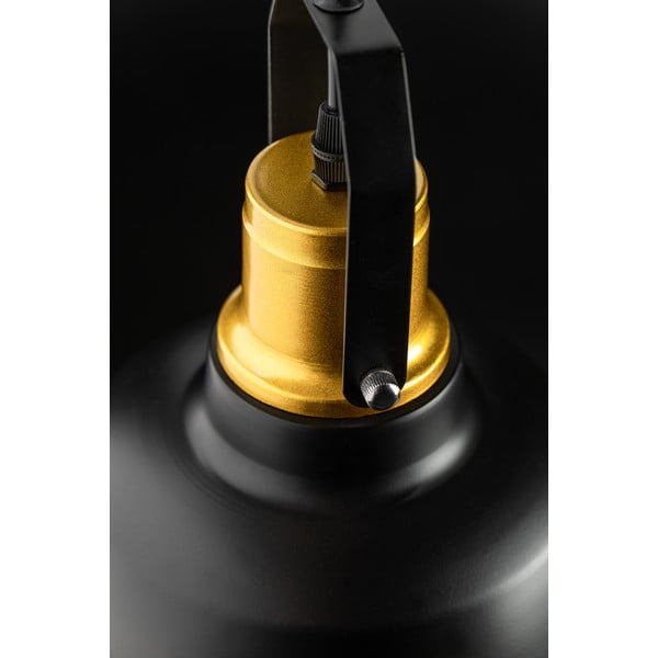 Črno-zlata viseča svetilka s kovinskim senčilom ø 22 cm Monroe – GTV-image-2