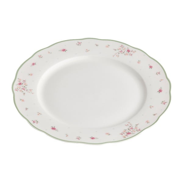 Bel porcelanast servirni krožnik ø 34 cm Nonna Rosa – Brandani