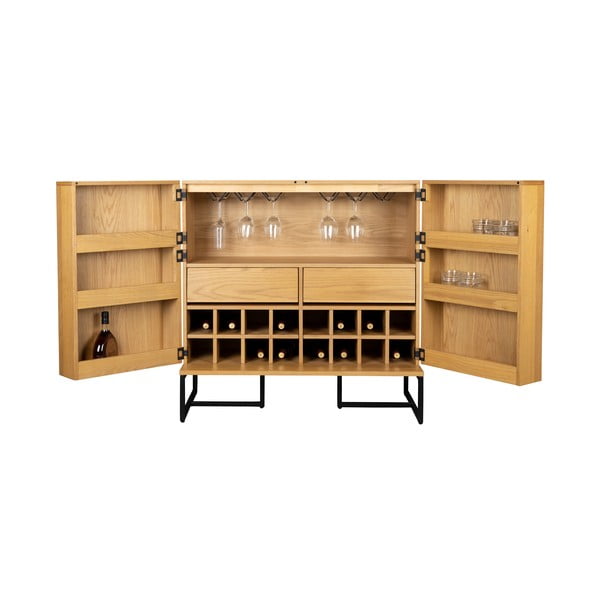 Vinska omara v dekorju hrasta za 24 steklenic, 100x100 cm Class - Dutchbone-image-2