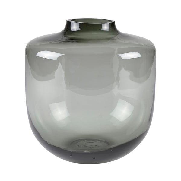 Siva steklena vaza (višina 21 cm) Daun – Villa Collection