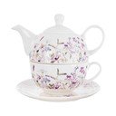 Bel/vijoličen porcelanast čajni servis Louka – Orion