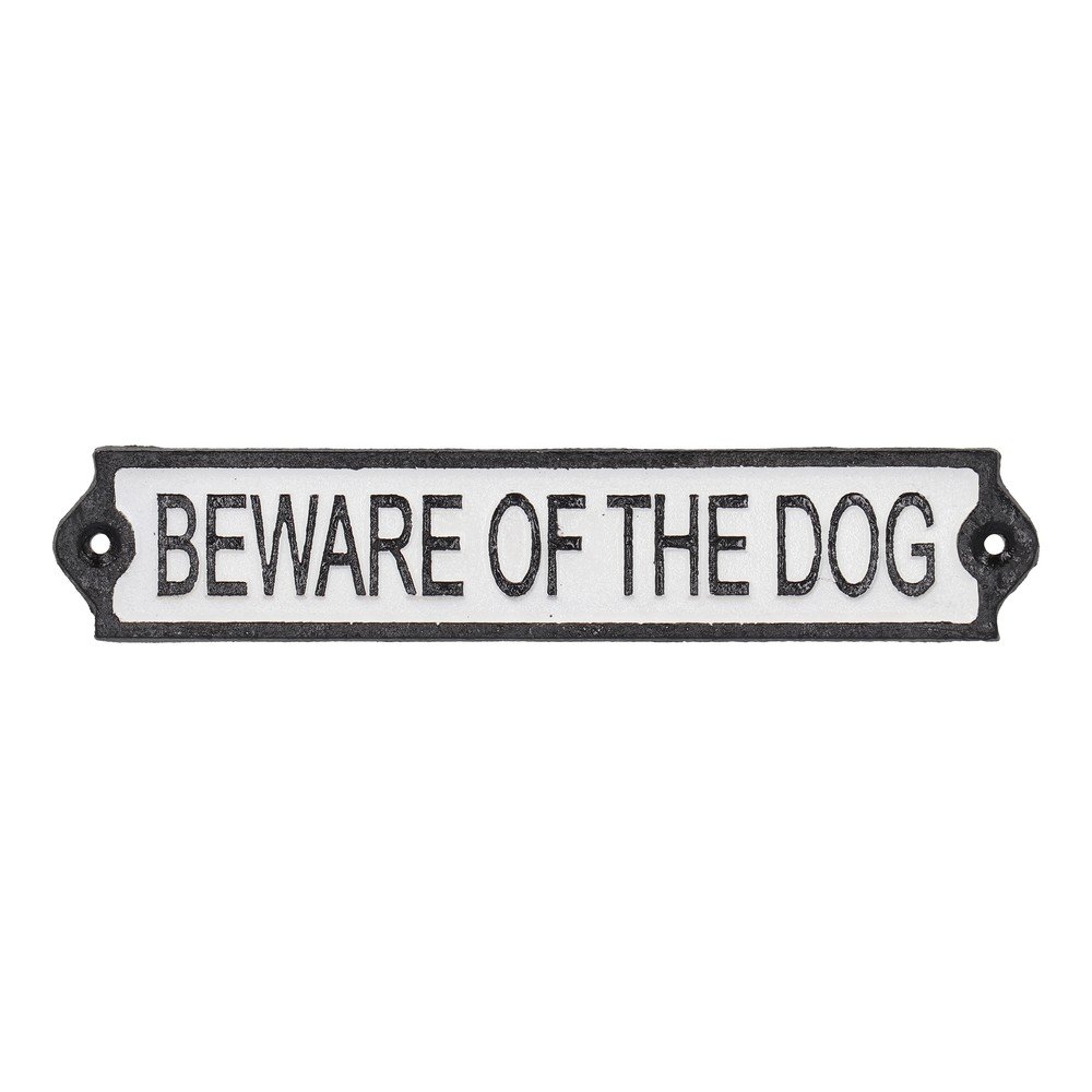 Litoželezni dekorativni znak 26x5 cm Beware of the Dog