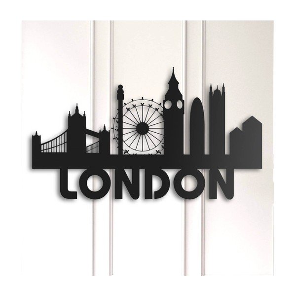 Črna stenska dekoracija London