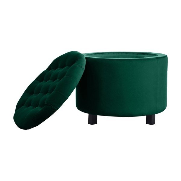 Temno zelen puf s prostorom za shranjevanje JohnsonStyle Estrid French Velvet, ⌀ 52 cm-image-2
