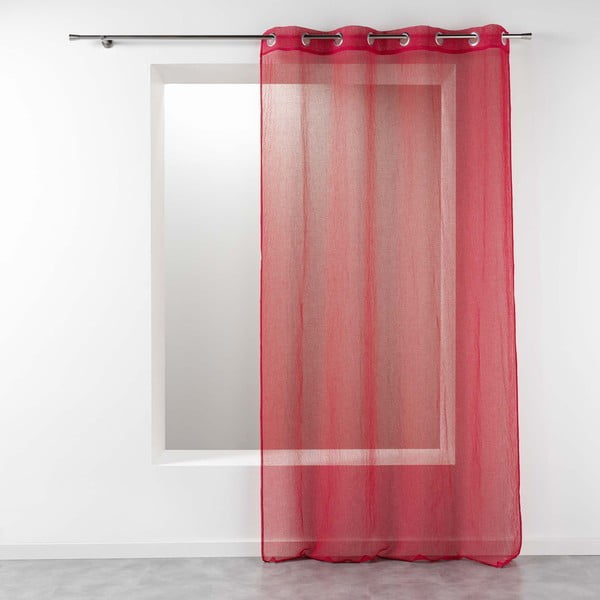 Rdeča prosojna zavesa 140x240 cm Telma – douceur d'intérieur