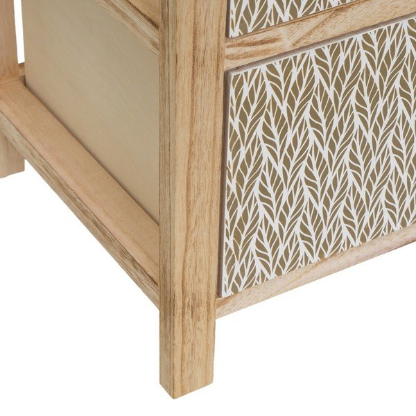 Visoka komoda iz masivne pavlovnije v naravni barvi 40x73 cm – Casa Selección-image-3