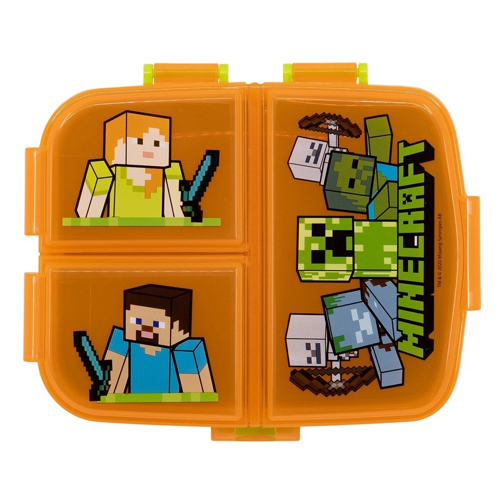 Oranžna plastična otroška posoda za malico Minecraft