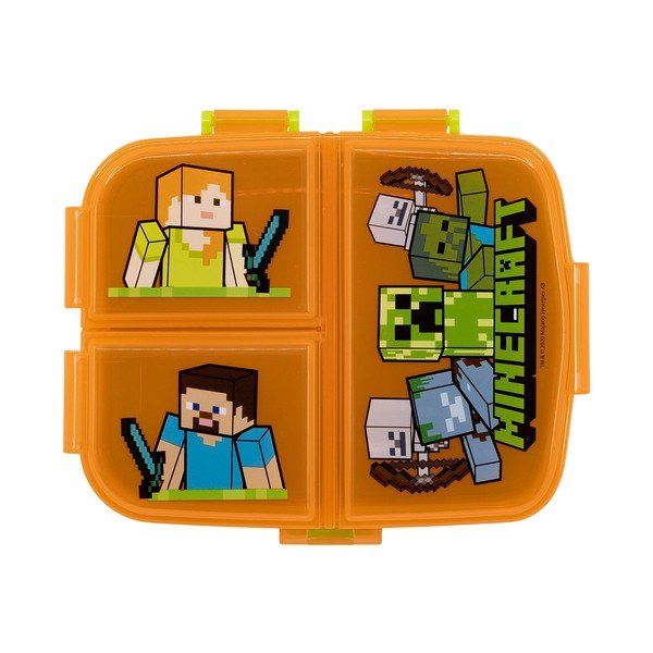 Oranžna plastična otroška posoda za malico Minecraft – STOR