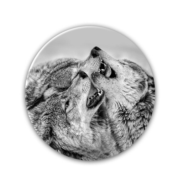 Stenska dekoracija Styler Glas Ringart Wolves, ø 70 cm-image-1