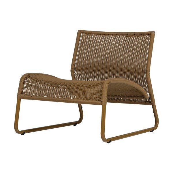 Oker rumen vrtni fotelj iz umetnega ratana West – WOOOD