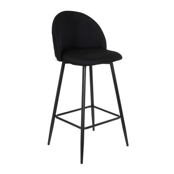 Črni barski stoli v kompletu z nastavljivo višino 2 ks (višina sedeža 69 cm) – Casa Selección