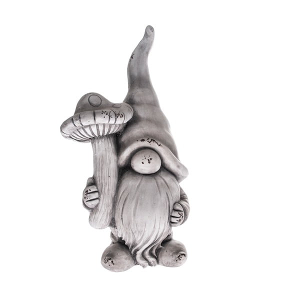 Siva dekoracija Daksl Mushroom Gnome, višina 44,5 cm