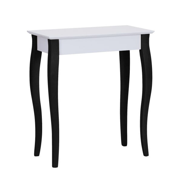 Bela konzolna mizica s črnimi nogami Ragaba Lilo, širina 65 cm