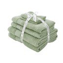 Zeleni frotirni bombažni komplet brisač 6 ks Anti-Bacterial – Catherine Lansfield