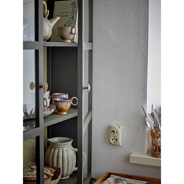 Siva stenska vitrina iz masivne jelke 85x100x25 cm Tone – Bloomingville-image-2