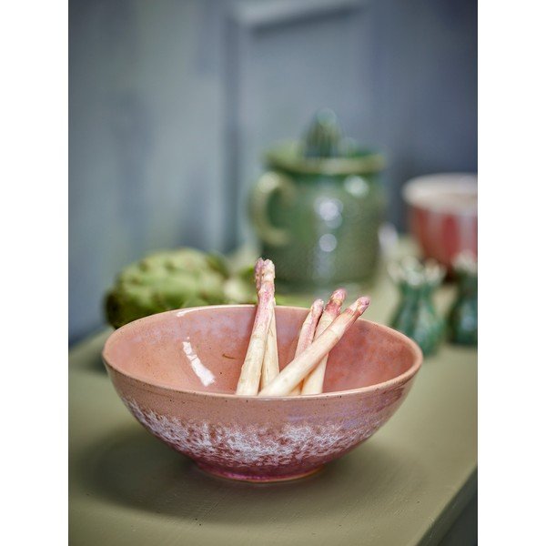 Rožnato-oranžne skledice v kompletu 4 ks iz kamenine 890 ml Darlene – Bloomingville-image-1