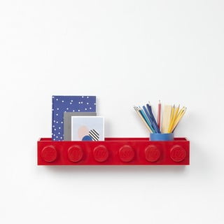 Otroška rdeča stenska polica LEGO® Sleek