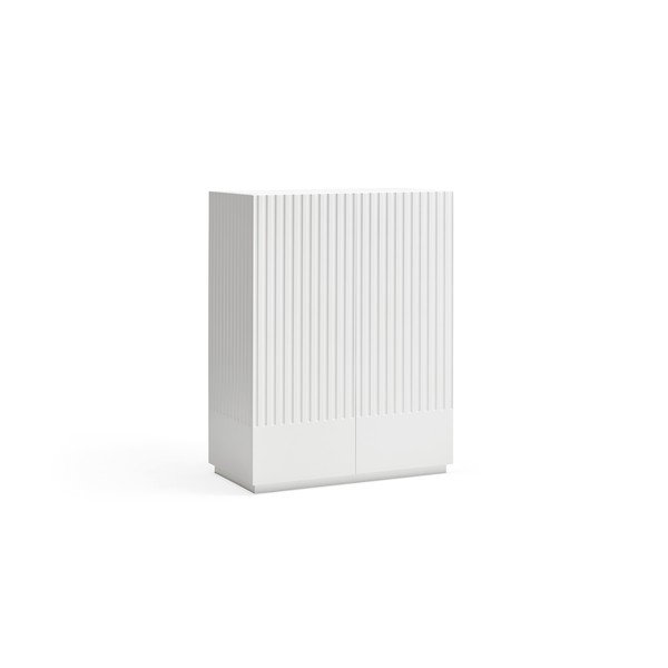 Bela komoda Teulat Doric, širina 92 cm-image-2