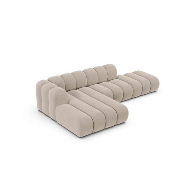 Bež kotna sedežna garnitura (levi kot) Lupine – Micadoni Home-image-2