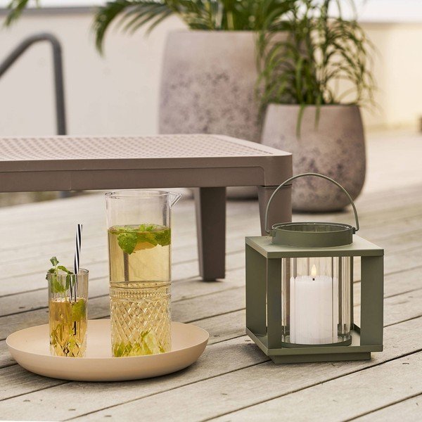 Kovinska/steklena lanterna (višina 20,5 cm) Lohals – House Nordic-image-1