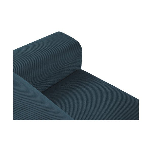 Temno modra raztegljiva kotna sedežna garnitura Micadoni Home Moghan, levi kot-image-1