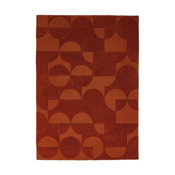 Ročno tkana volnena preproga v barvi terakote 200x290 cm Gigi – Flair Rugs