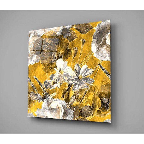 Steklena slika Insigne Daisies, 40 x 40 cm-image-3